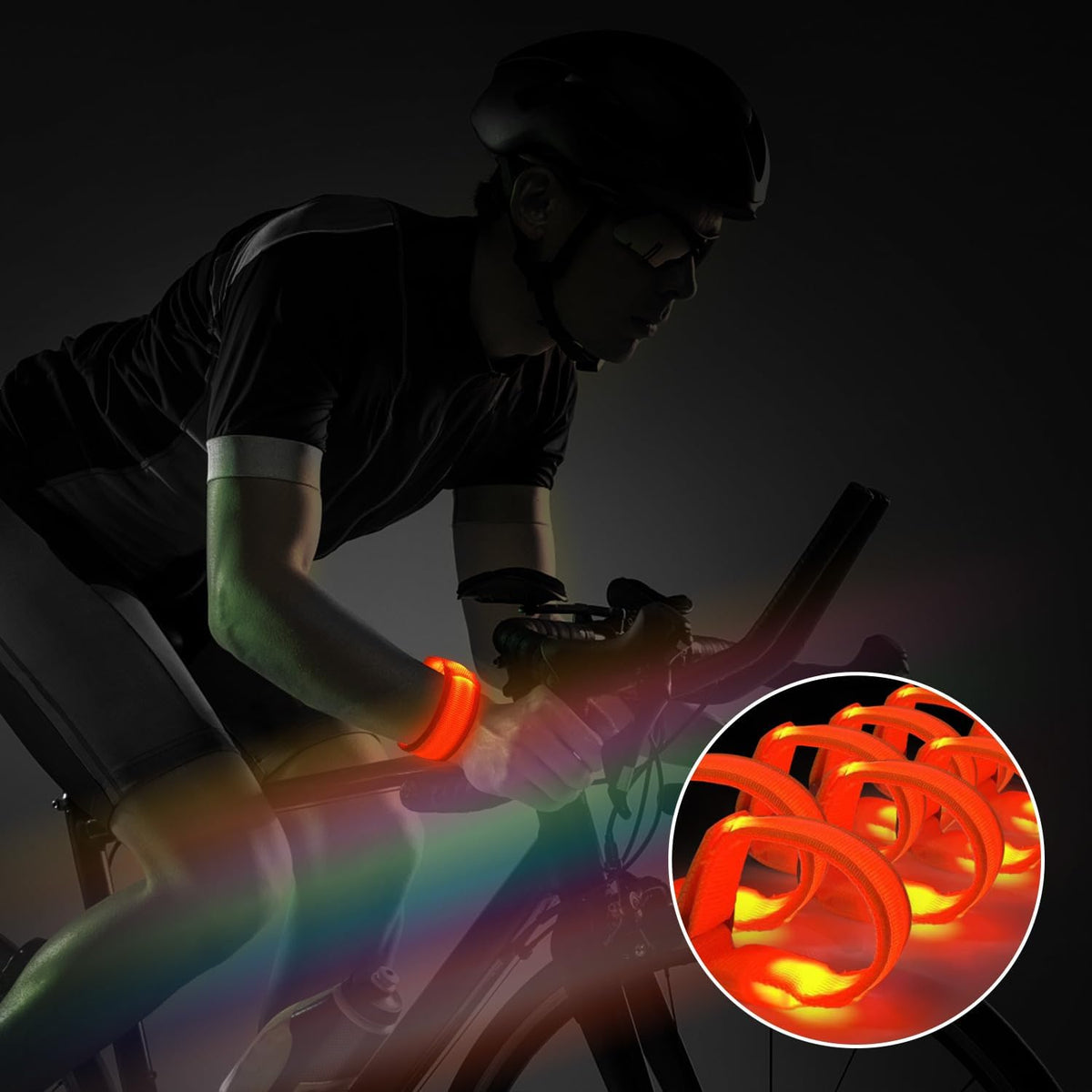 M.best 8pcs LED Light Up Bracelets Glow Flashing Wristbands Glow in The Dark Party Supplies for