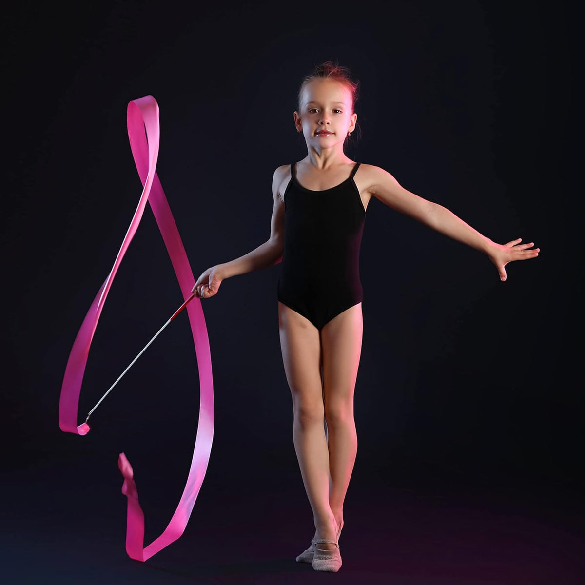 Yilloog 50 Pcs Ribbon Dancing Wands Party Favors, 78.7 Inch Artistic Gymnastics Ribbon Streamers