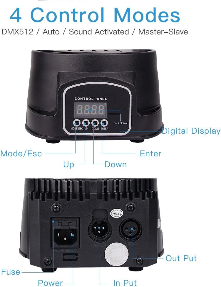 BETOPPER DJ Lights Moving Head,RGBW Mini Stage Lights Moving Head, DMX DJ Disco Lights Sound