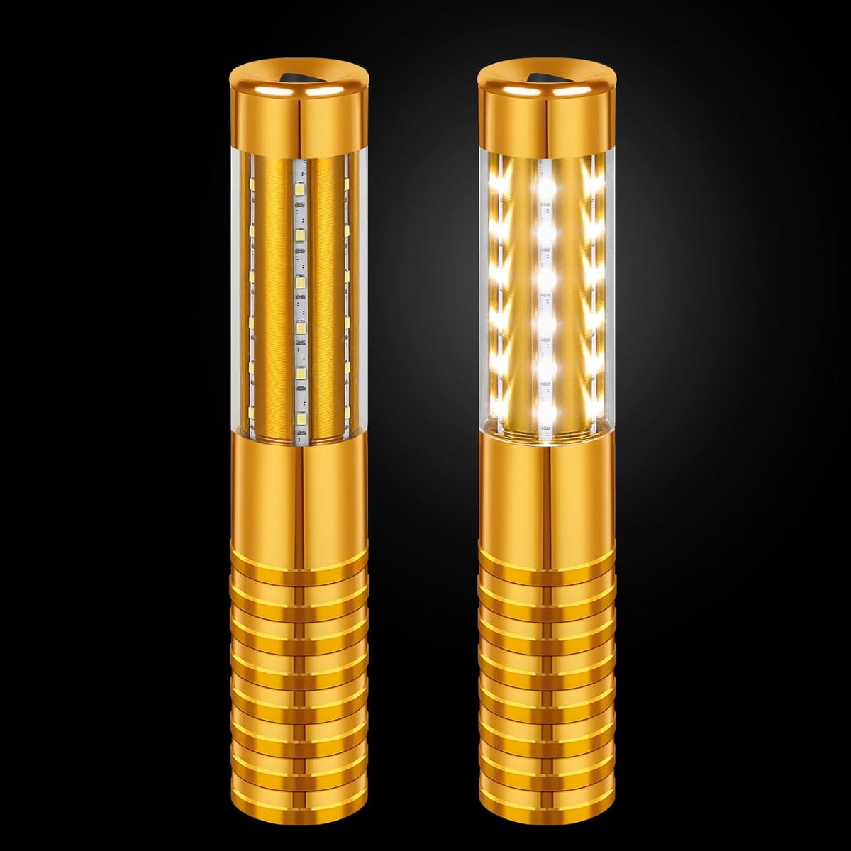 2 Pieces LED Strobe Baton Light Rechargeable Bottle Service Sparklers Stick Reusable Champagne