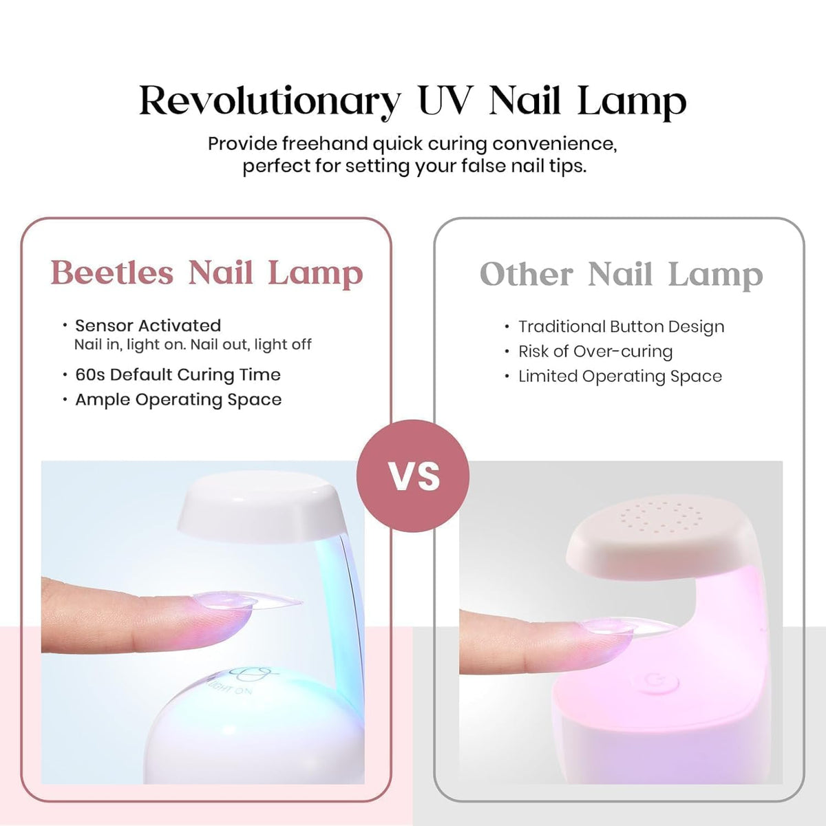 Beetles Gel Nail Kit Clear, Almond Medium, 600pcs 15 Sizes, with Pink Color Gel Top Coat 9 in 1