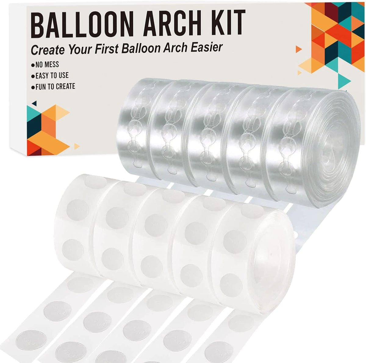 Balloon Arch Kit, 82ft Easy DIY Balloon Decorating Garland Strip and 500Pcs Glue Point Dots Tape