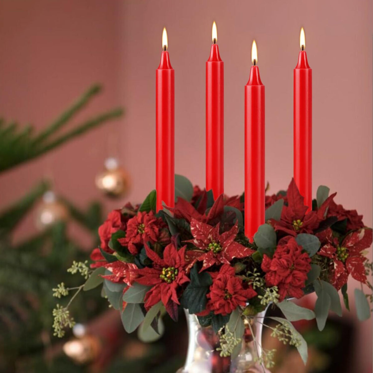 Set of 20 Red Candles –Spell Chime Candles for Christmas,Household, Wedding, Rituals, Prayer