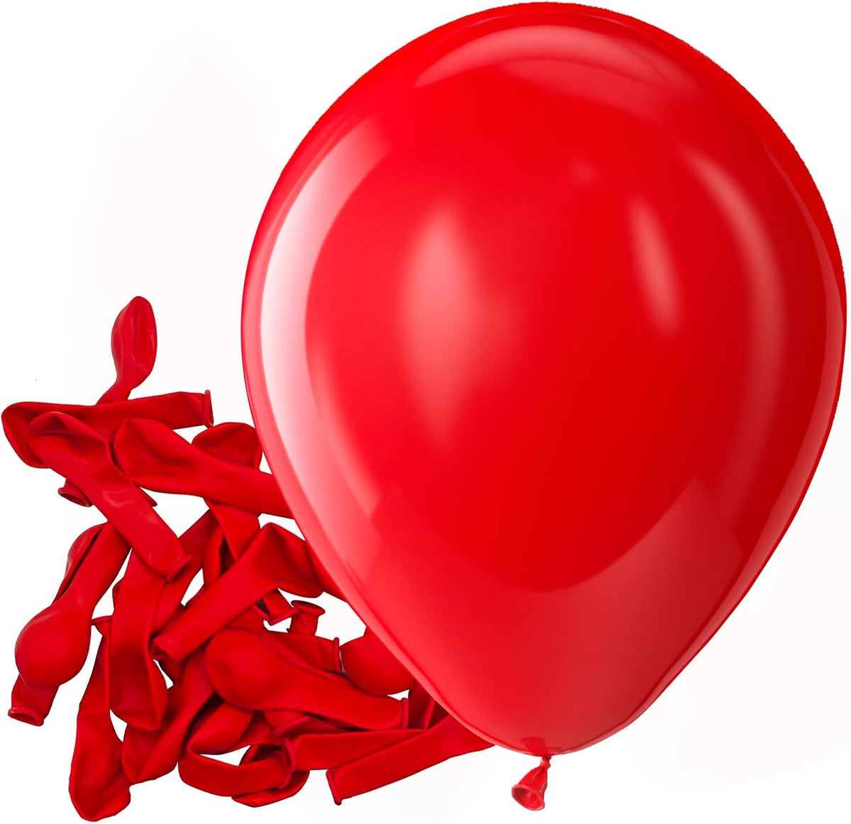 Bezente Red Balloons Latex Party Balloons - 150 Pack 5 inch Matte Red Helium Balloons for Christmas