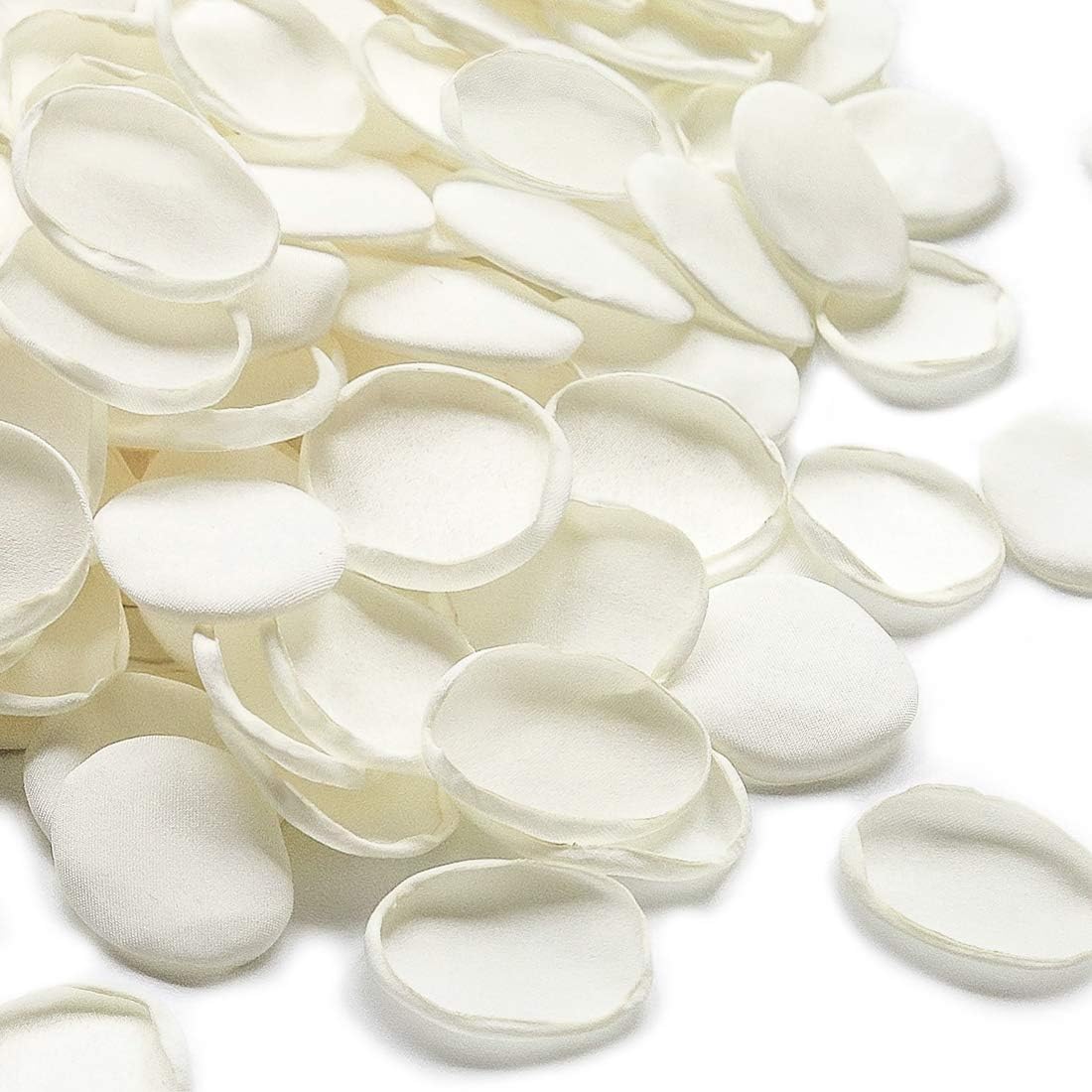 Floroom 300pcs Rose Petals Ivory Faux Silk Flower Petals for Wedding Flower Girl Basket White Aisle