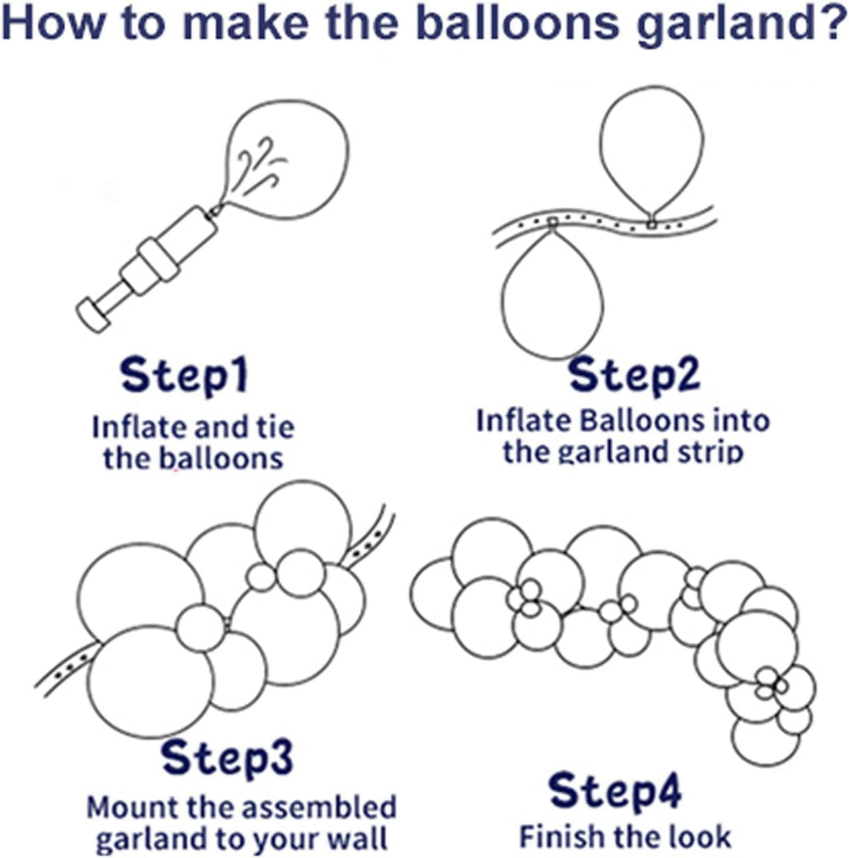 White and Gold Balloons Arch Kit, 124pcs White Gold Confetti Metallic Latex Balloons Arch for