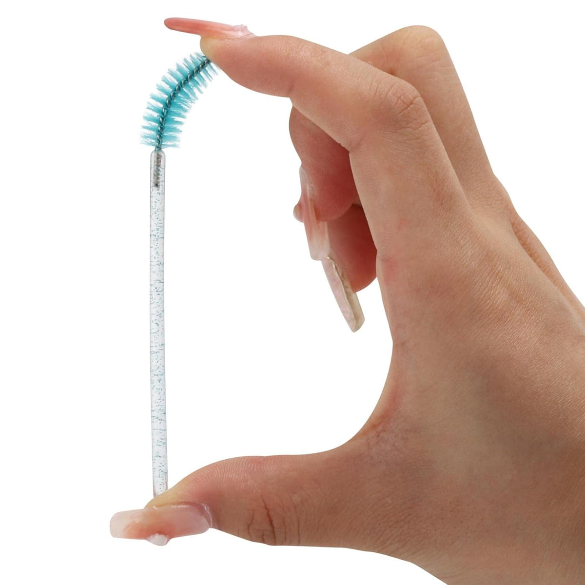 100 Pcs Disposable Mascara Wands, Crystal Eyebrow Spoolies Brush for Eyelash Extensions, Lash