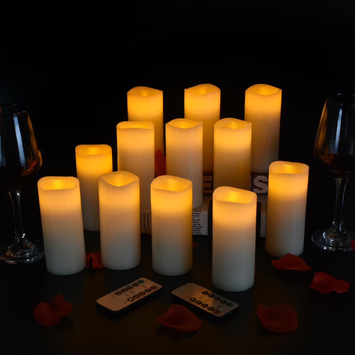 Vinkor Flameless Candles Battery Operated Candles Real Wax Pillar LED Candles with 10-Key Remote
