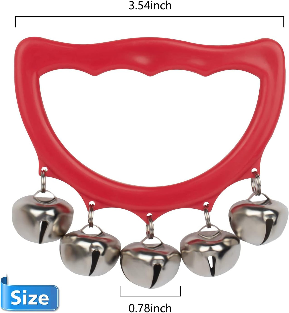 MUSCELL Jingle Bells, 24 Pcs Christmas Hand Bells Jingle Bells, Brightly Colored Musical