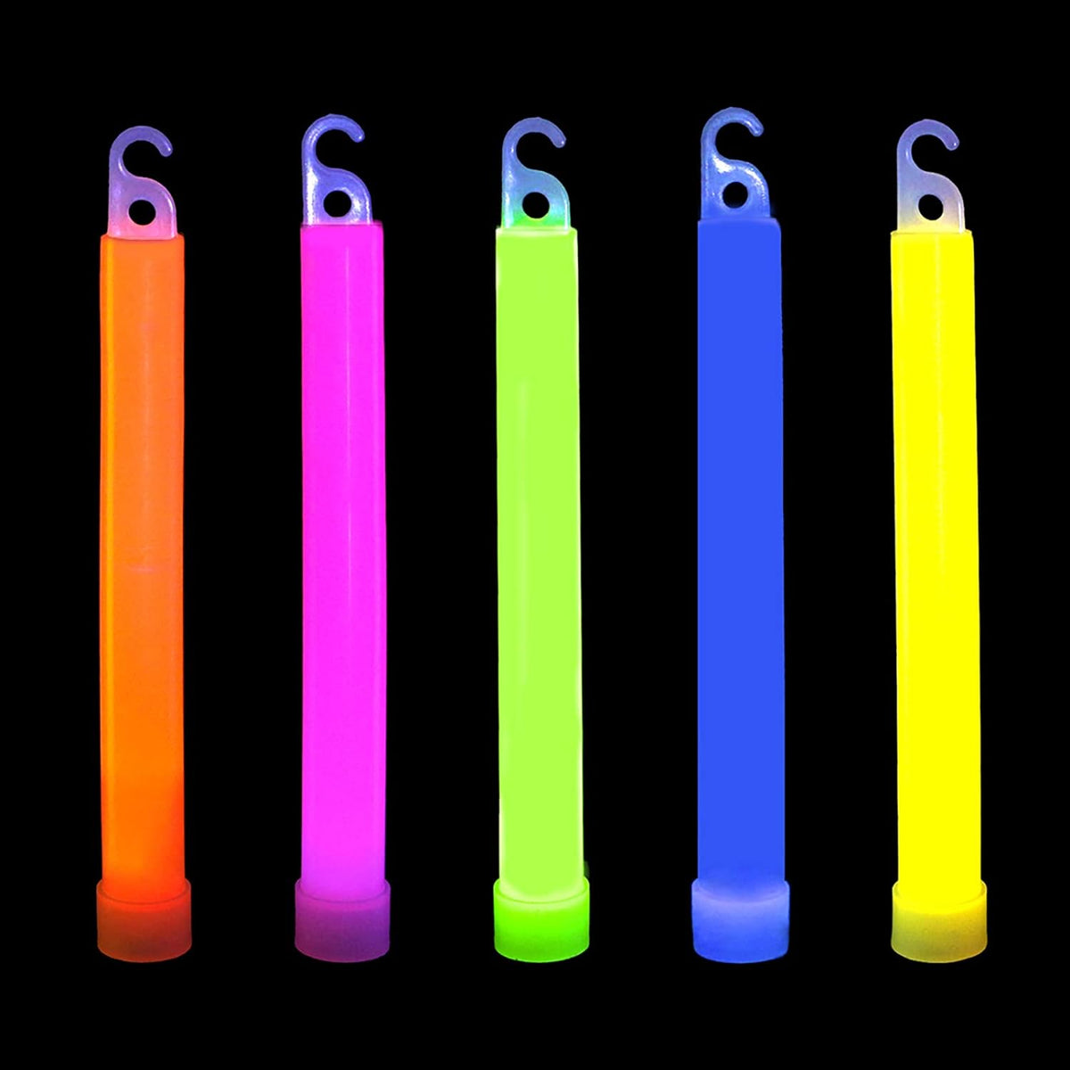novelinks 50 Pcs 6'' Premium Glow Sticks Bulk - Ultra Bright Large Glow Necklaces Light up Glow in