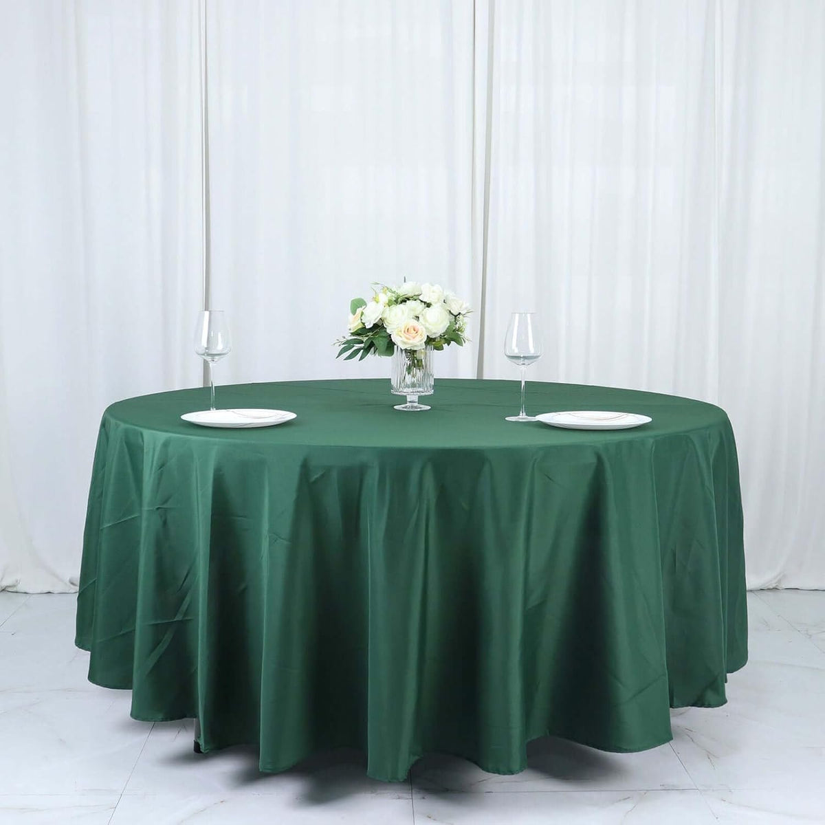 Efavormart Round Tablecloth, 108 Inch Stain & Wrinkle Resistant Washable Table Cloth, Decorative