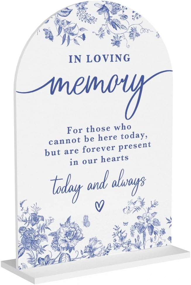 Acrylic Wedding Signs, Dusty Blue Wedding Decor, Blue Weddings Decor, In Loving Memory Signs for