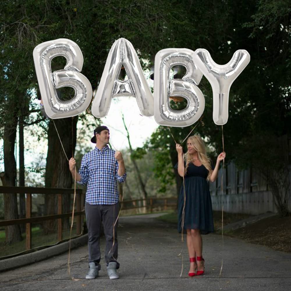 TONIFUL 40 Inch Large Silver Letter A Foil Balloons Alphabet Balloons