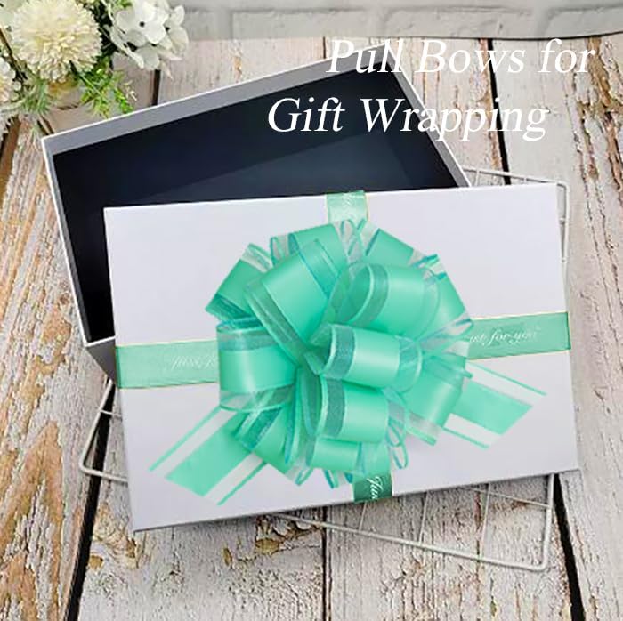 6 Pieces Large Pull Bows,6 inches,Bow for Gift Wrapping,Pull Bows for Christmas Party Birthday Gift