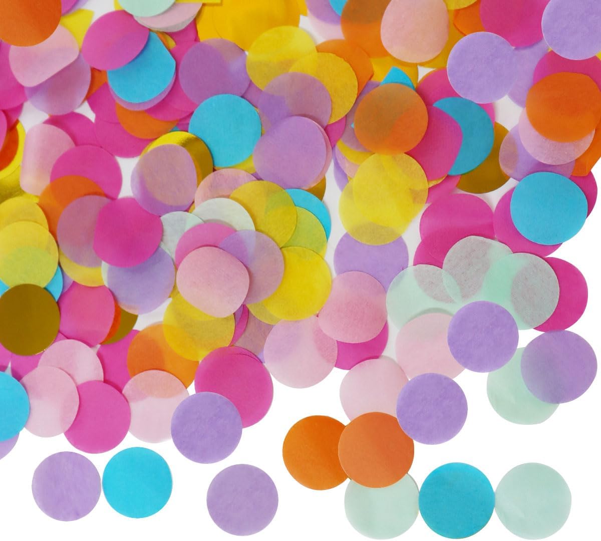 10000 Pieces 1 Inch Round Tissue Paper Confetti, 3.5 oz Multicolor Round Tissue Confetti, for