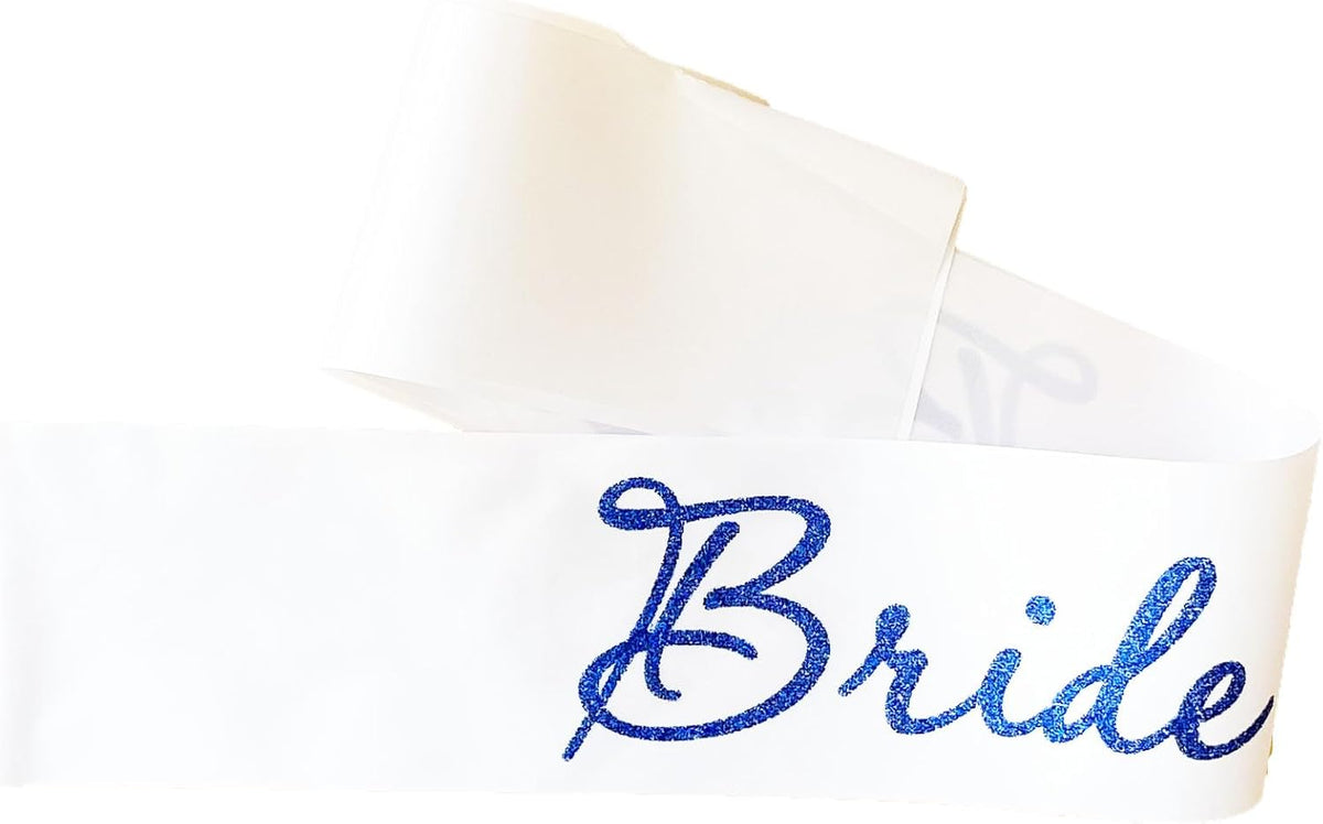 White Bride to Be Sash for Bridal Shower Bachelorette Party Wedding Hen Party Decorations