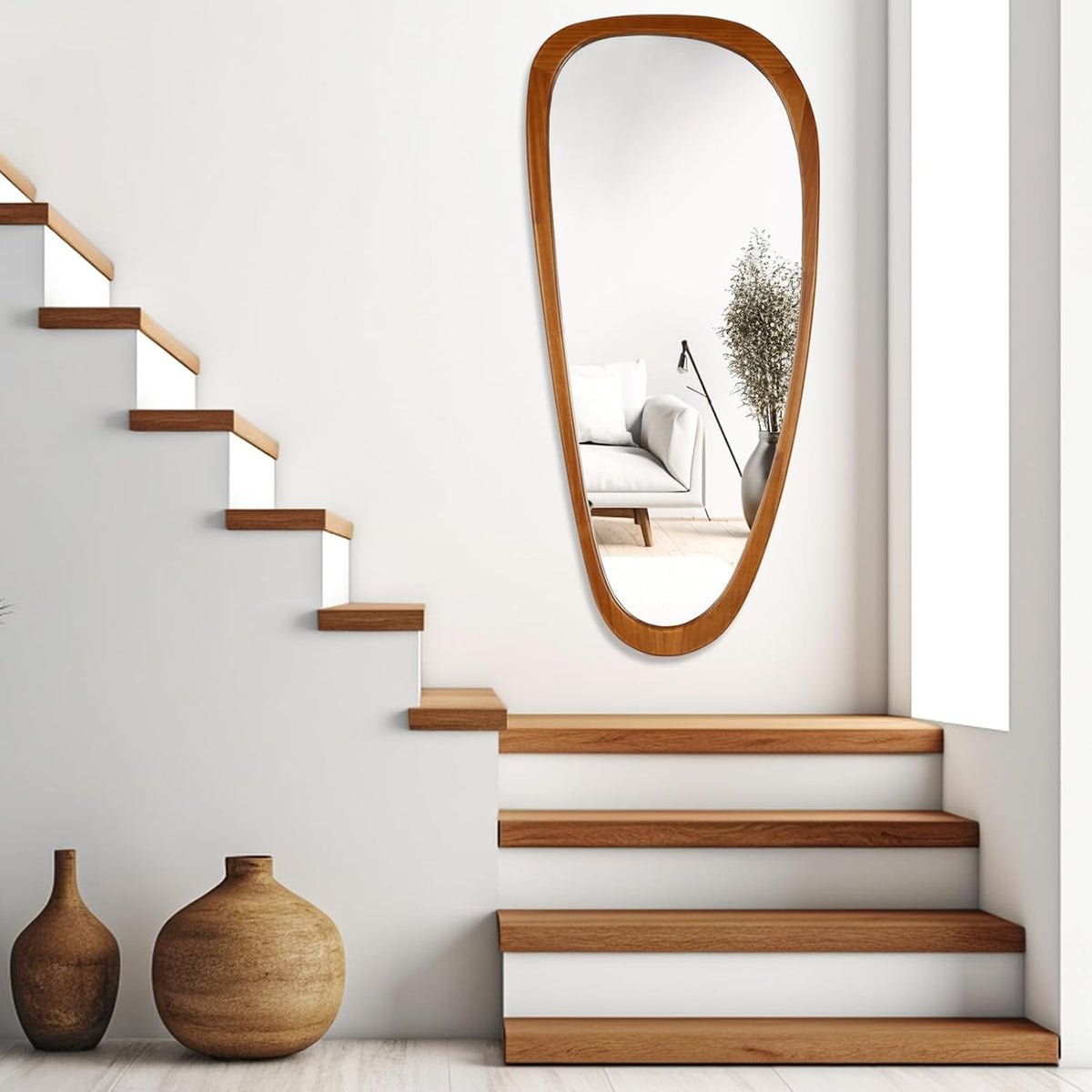 WallBeyond Asymmetrical Mirror, Irregular Mirror Full Length, Boho Wall Mirrors Decorative for