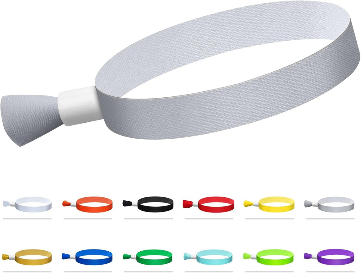 Green-Power America 100 Pcs Cloth Event Wristbands, Event Wristbands, Colored Wrist Bands for