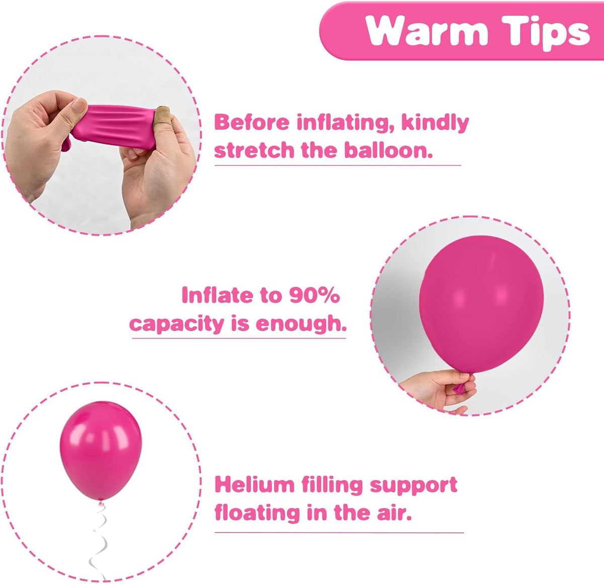 Pink and Black Balloons, 12 Inch Pink Black Balloons, Hot Pink White Pastel Confetti Latex Balloon