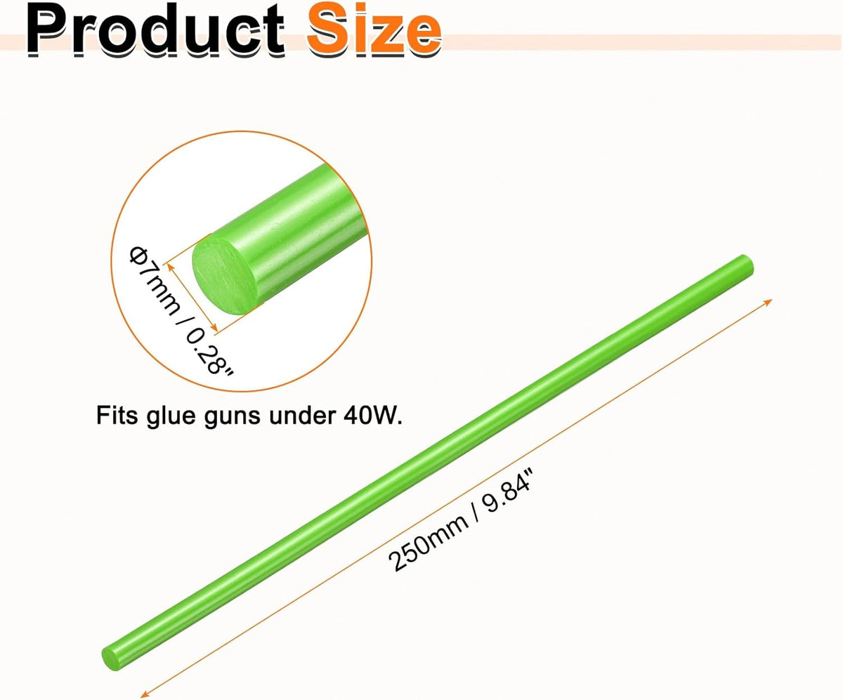 HARFINGTON 10pcs Hot Glue Sticks 0.28" Dia x 9.84" Long EVA Mini Hot Melt Adhesive Glue Stick for