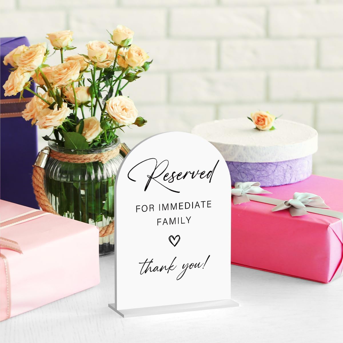 Acrylic Wedding Sign Wedding Signs for Ceremony Reserved for Immediate Family Sign for Wedding