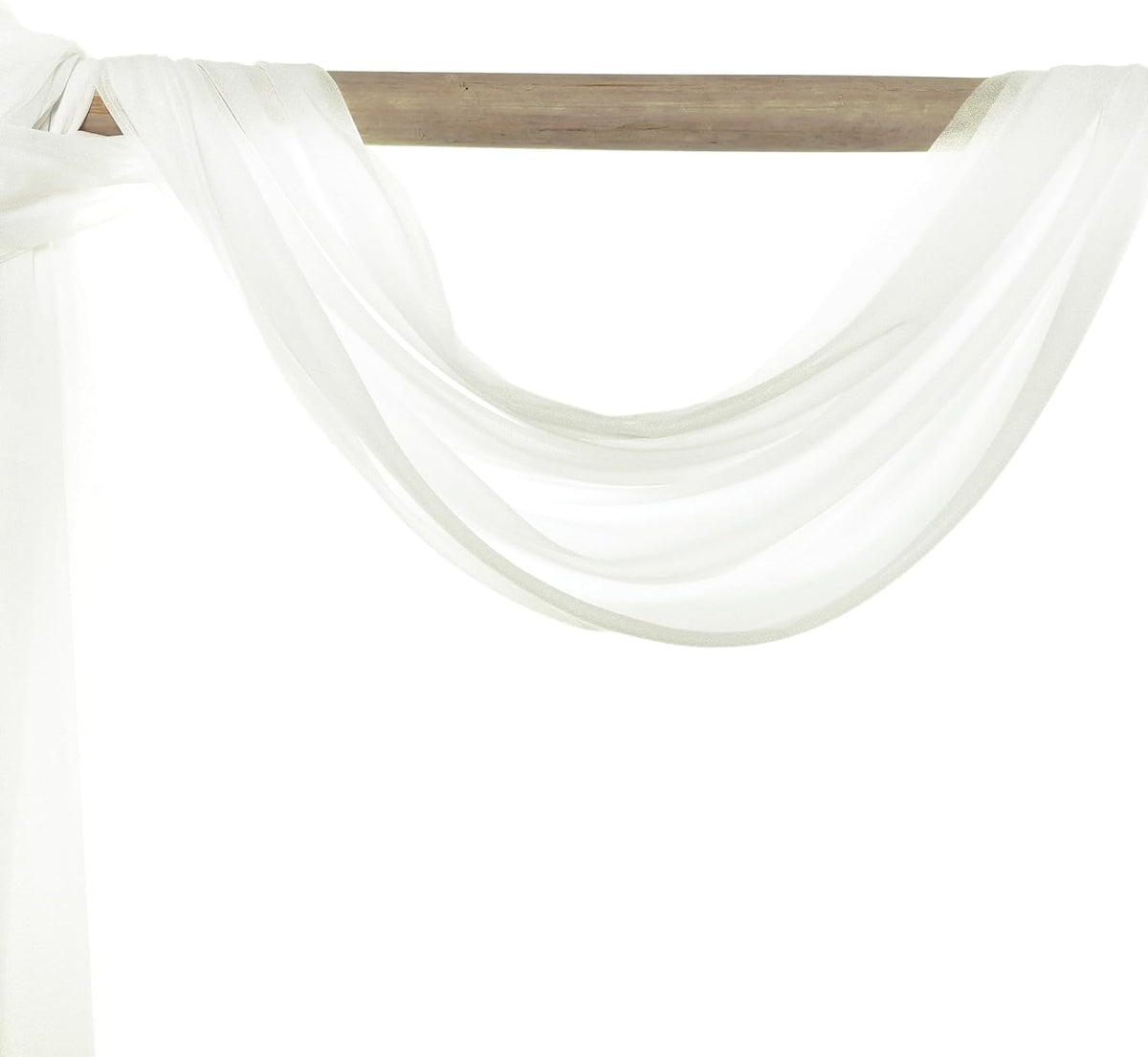 VDS Pack of 1 Panel (30 Inch X 50 Feet) Wedding Arch Draping Fabric Sheer Chiffon Fabric Drapery