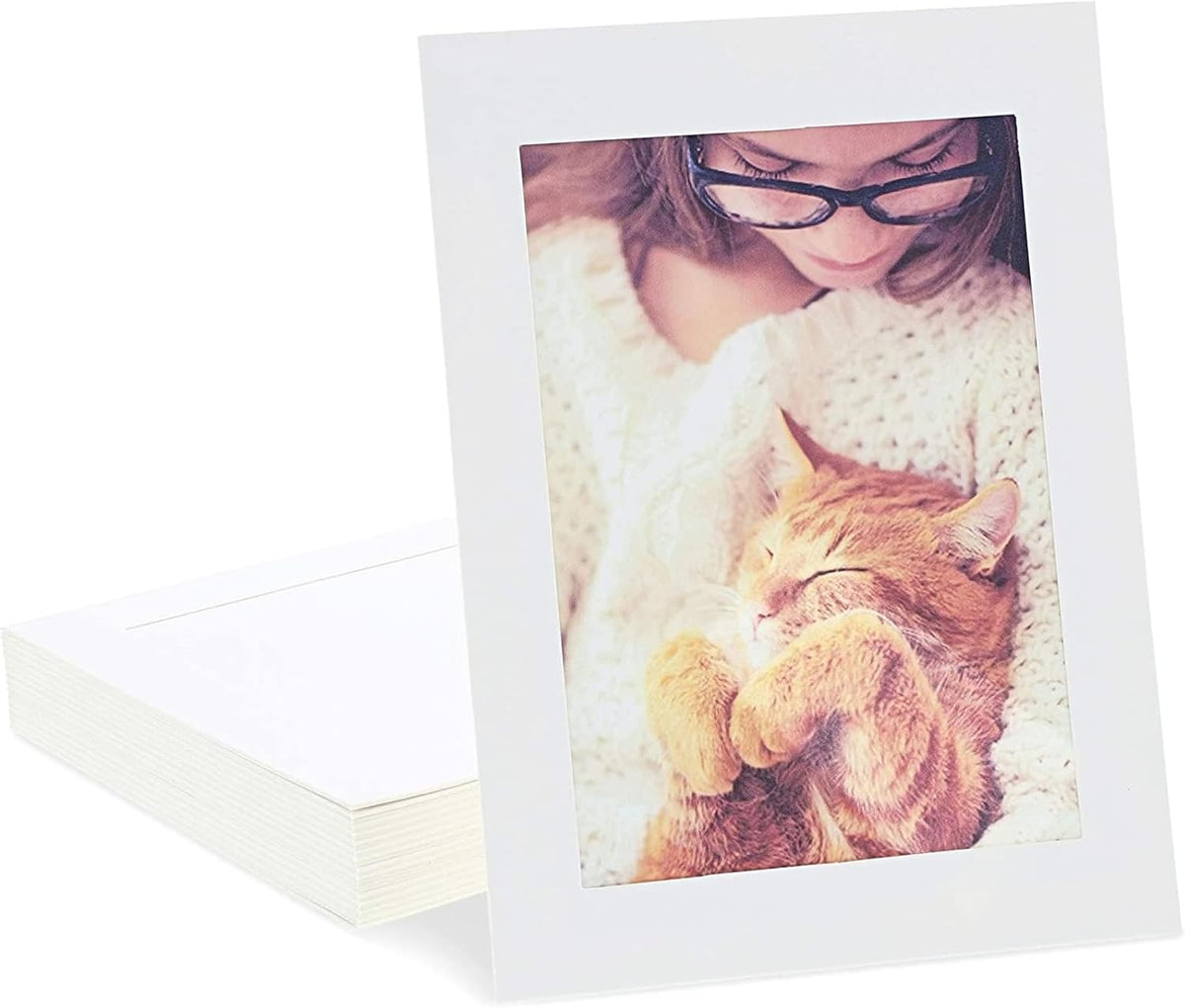 Juvale Cardboard Picture Frames - White Easel Back Display - Customizable Craft Supplies & Photo