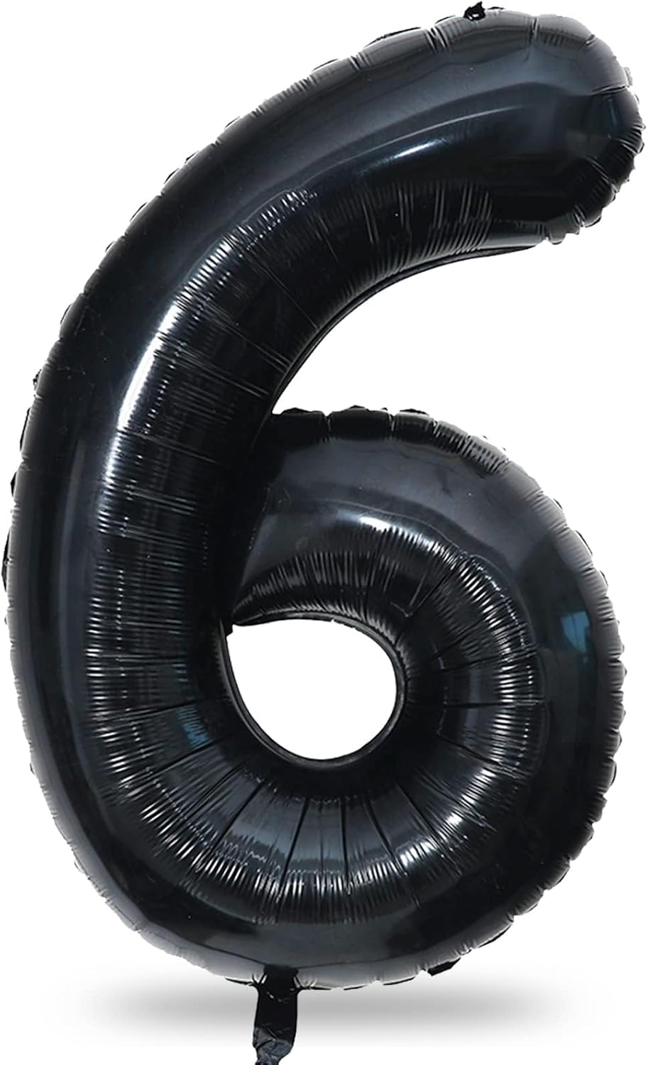 Black Balloon Number 6, 40 Inch Large Self Inflating Foil Number Balloons 0-9, Giant 6 Digital
