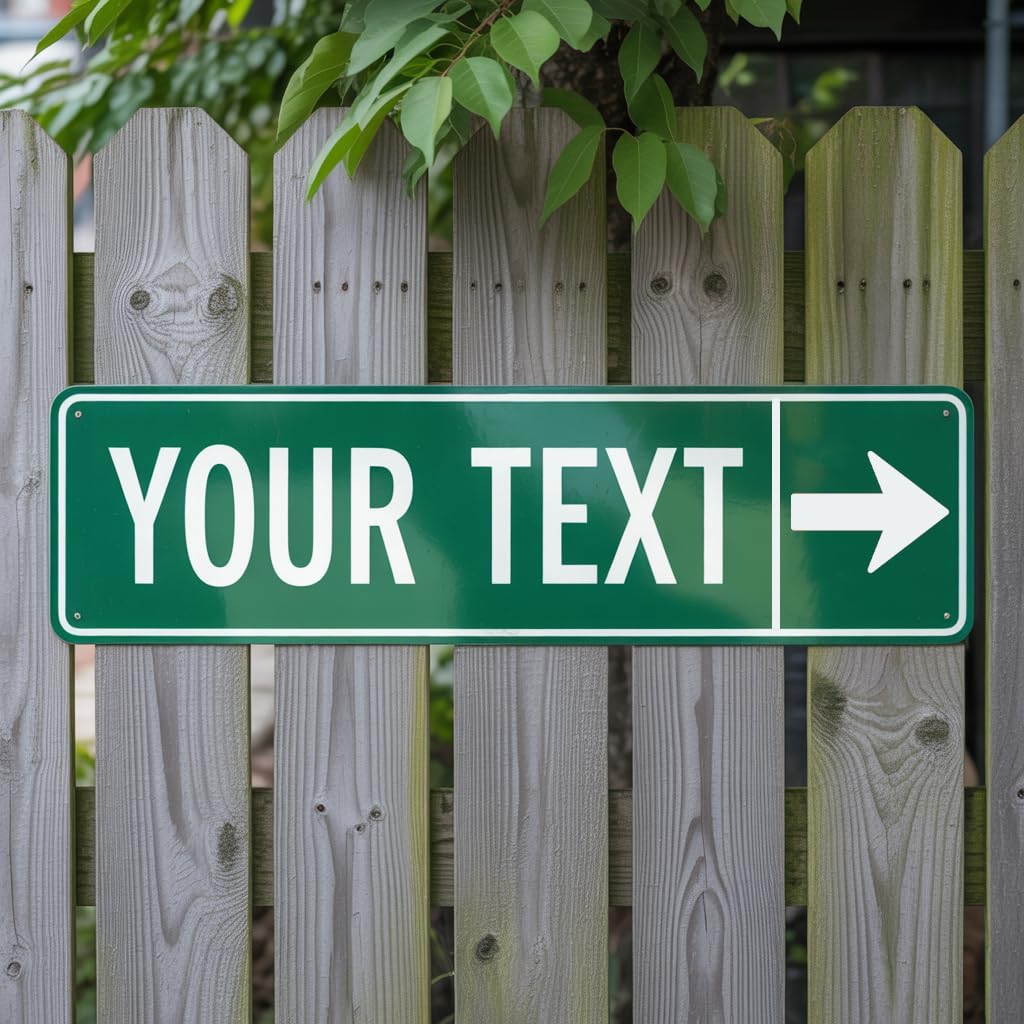 Custom Street Signs, Reflective Option, Single/Double Sided, Outdoor Metal Signs with Direction