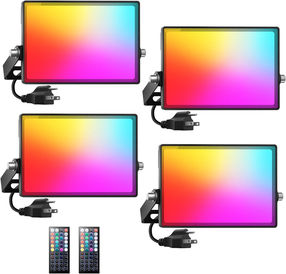 Onforu LED Flood Light Outdoor 250W Equivalent, 25W Color Changing RGBW Floodlight with Remote