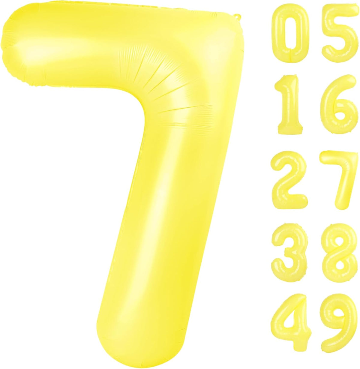 Macaron Yellow Number Balloon 7