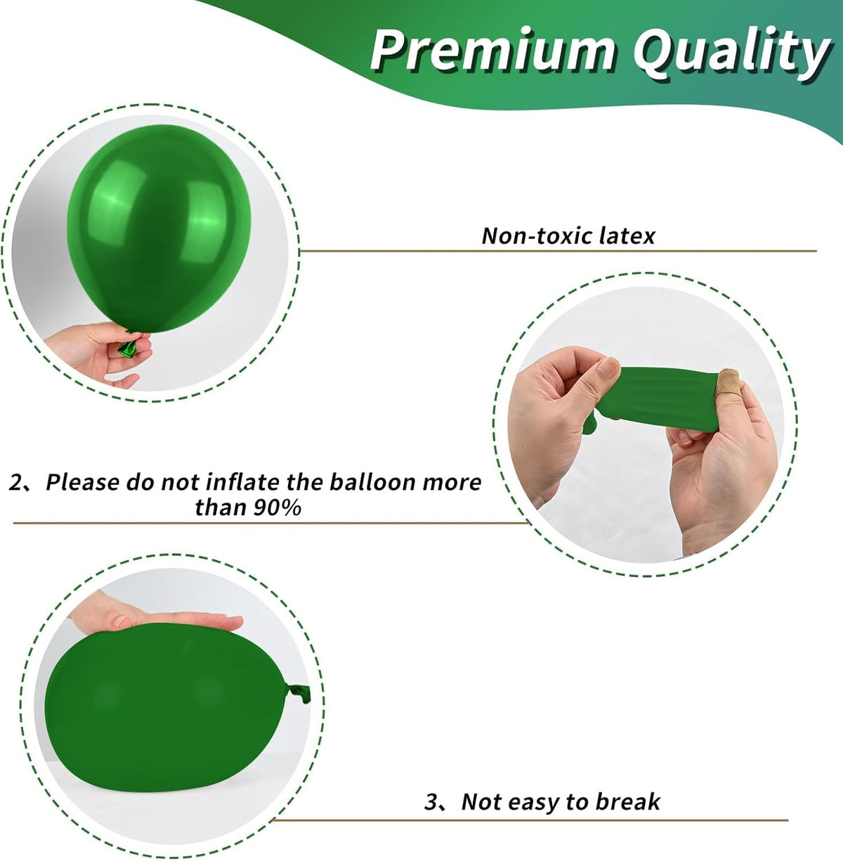 12 Inch Football Printed Party Balloons - Dark Green, Black, Beige - Boys Sports Birthday Party