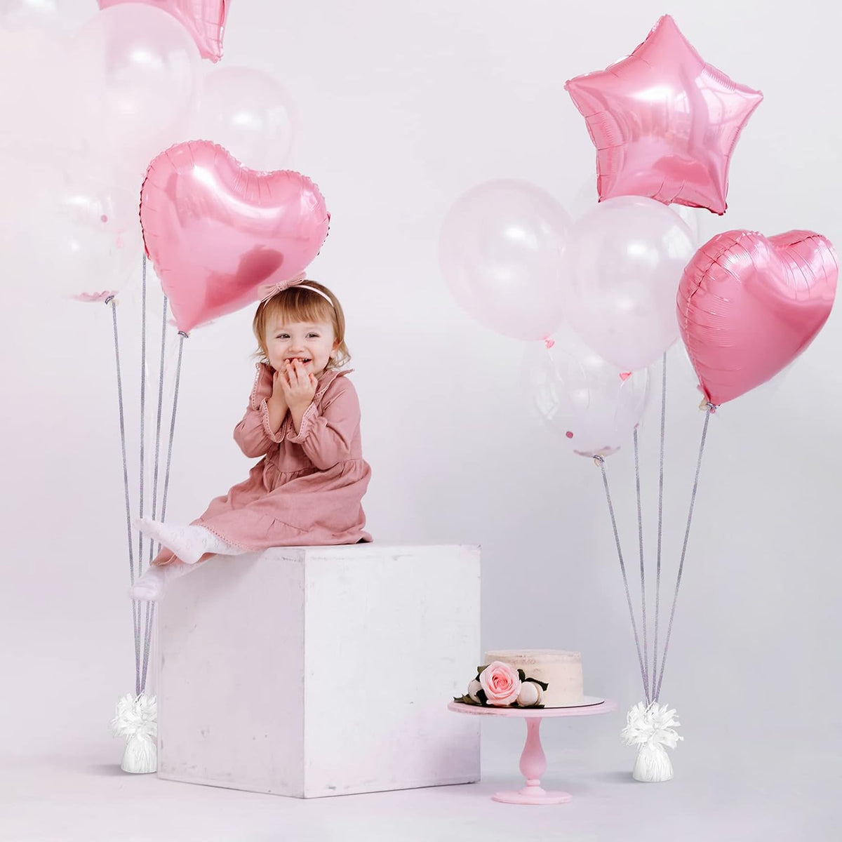 24 Pcs Balloon Weights Metallic Anchor Balloon Holder for Helium Balloons Heavy Table Weights and 1