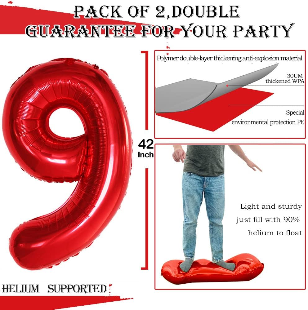 GOER Number 19 Balloons for 19th Birthday Sweet 19 Party Decorations,42 Inch Jumbo Foil Helium 91