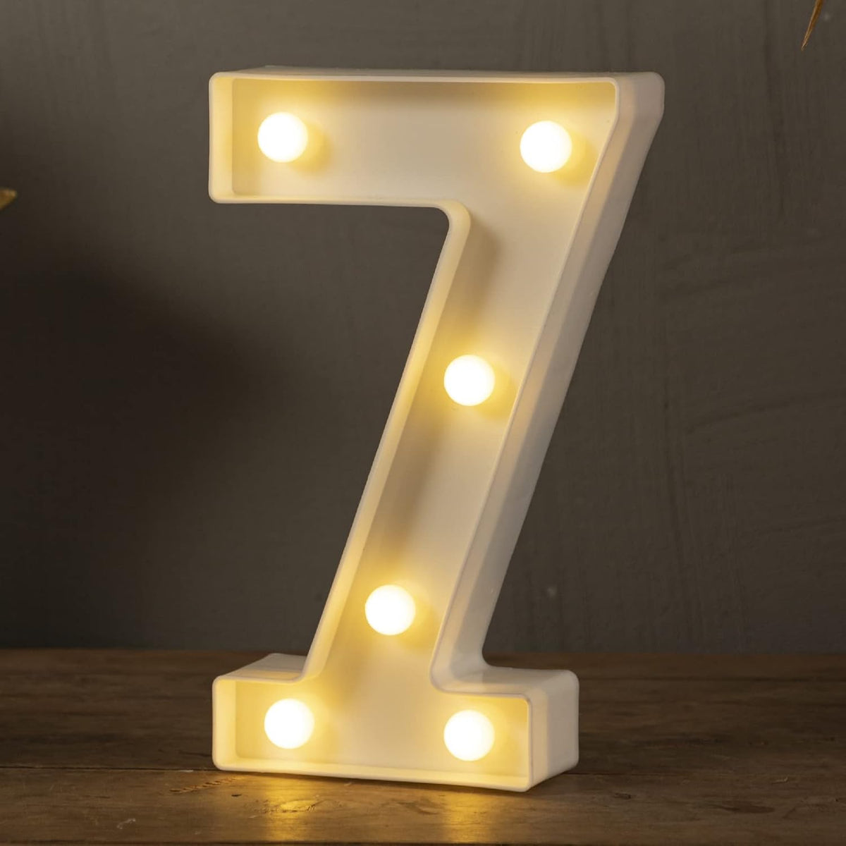 HXWEIYE Marquee Light Up Numbers-7, Led Large Numbers Letters Sign 26 Alphabet and 10 Number for