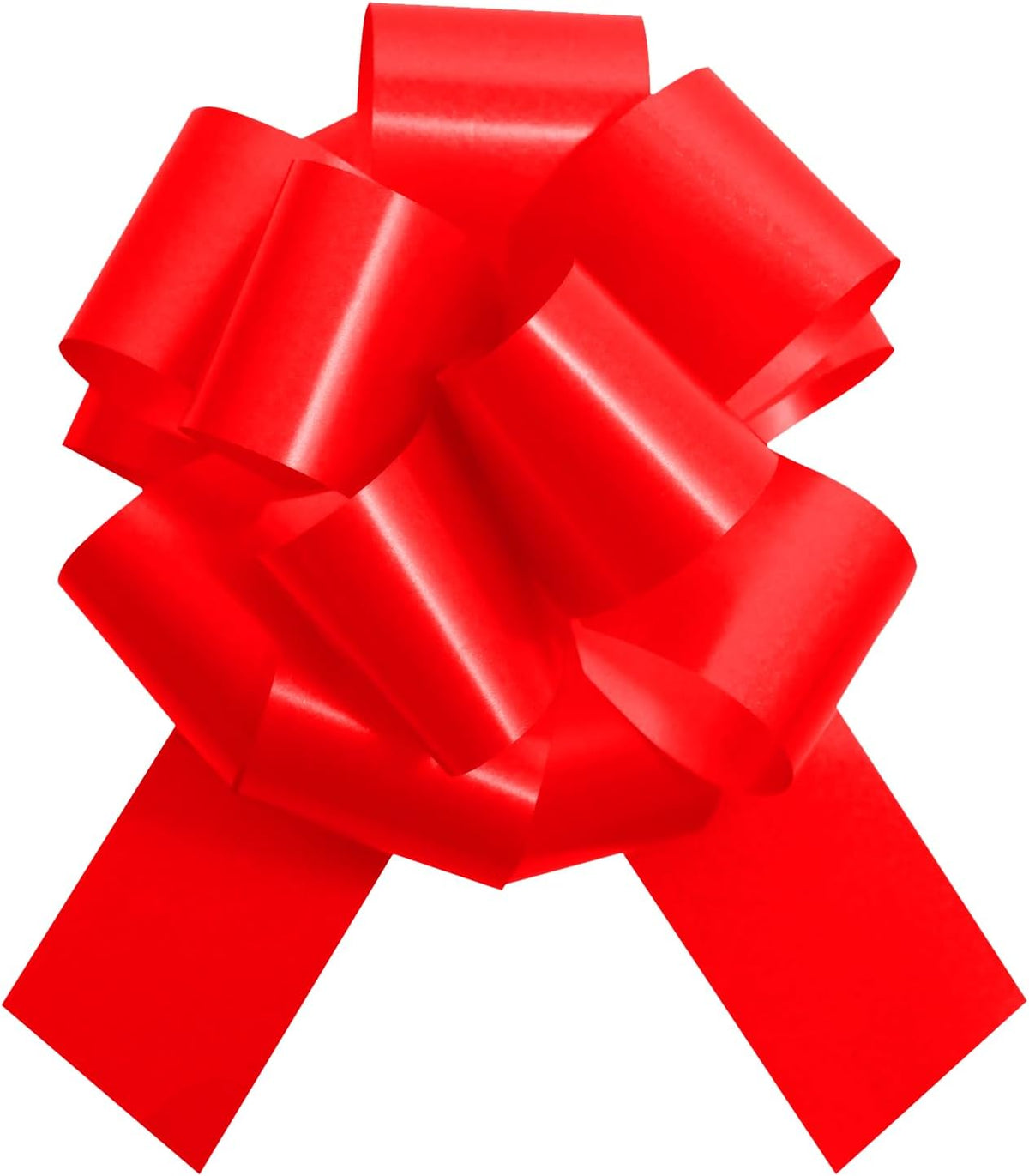 6 PCS 6 Inch Red Pull Bows - Perfect for Gift Wrapping, Wedding Decor, Car Bows, Birthday Parties