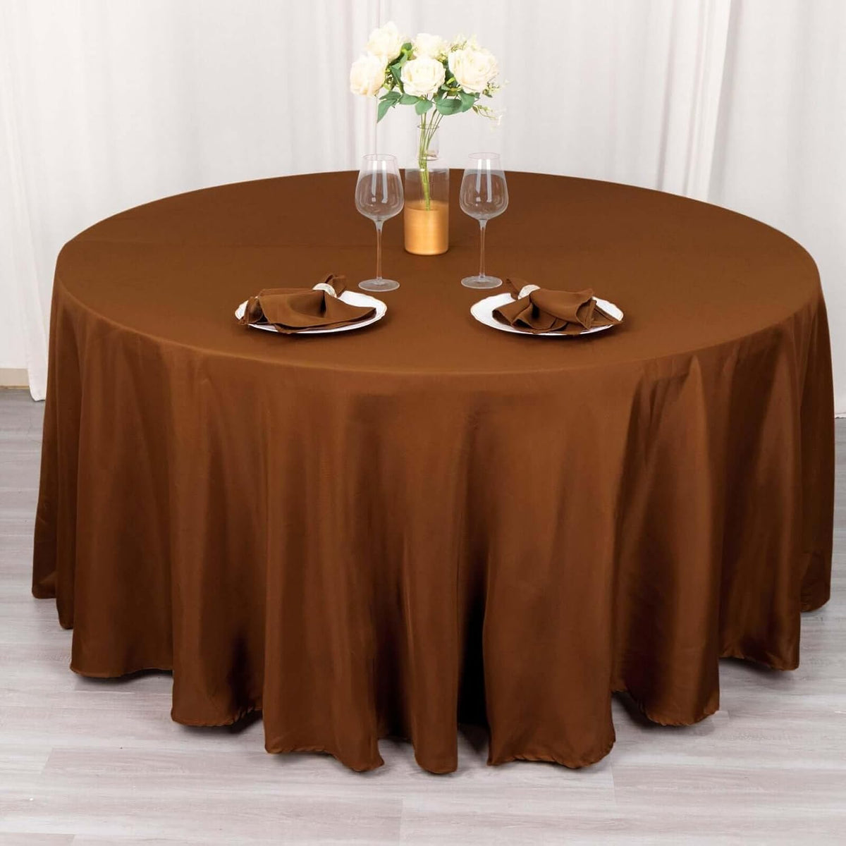 Efavormart Round Tablecloth, 120 Inch Stain & Wrinkle Resistant Washable Table Cloth, Decorative