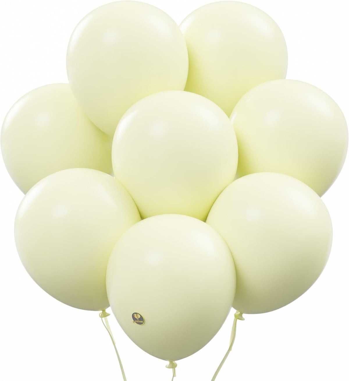 AFTERLOON® Biodegradable Balloons 50 pcs Pastel Yellow 10 Inch, Matte Color Thickened Extra Strong