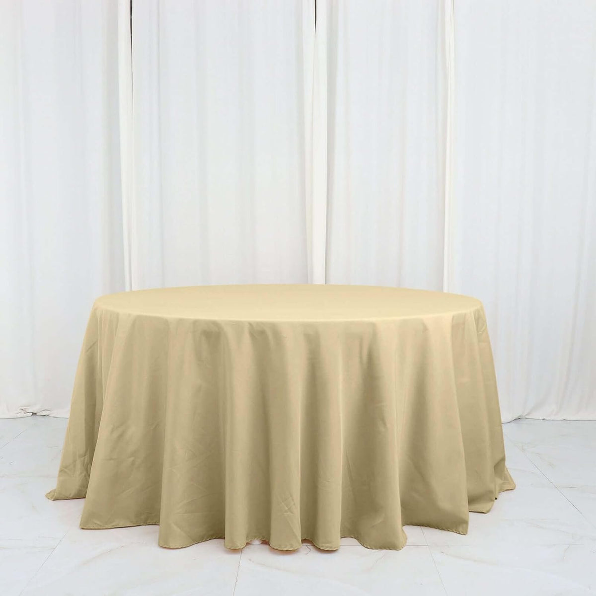 Efavormart Round Tablecloth, 132 Inch Stain & Wrinkle Resistant Washable Table Cloth, Decorative