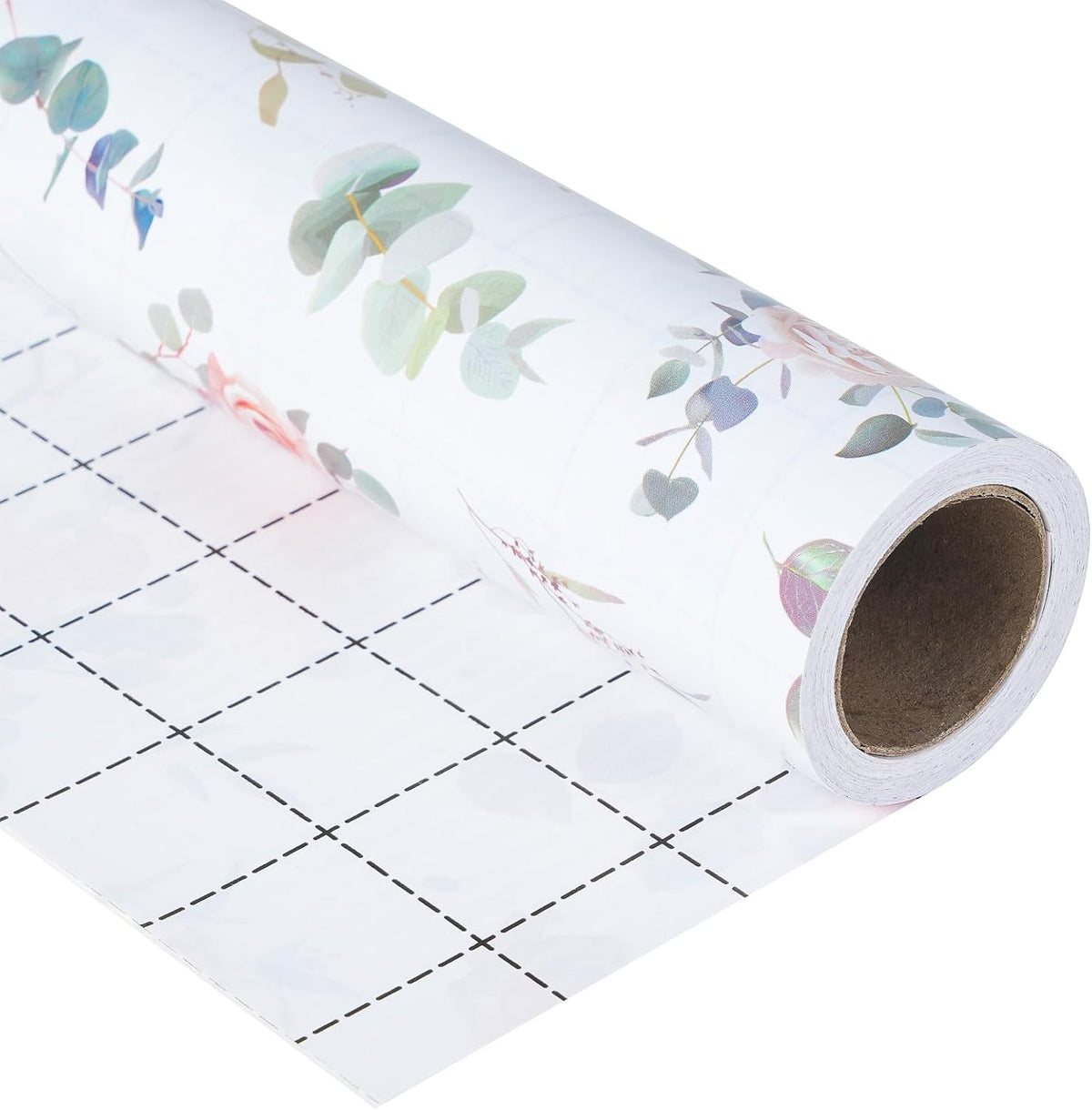 Ulmasinn Floral Wrapping Paper Roll - 17 Inches x 33 Feet - Vintage Romantic Rose Flower Gift Wrap