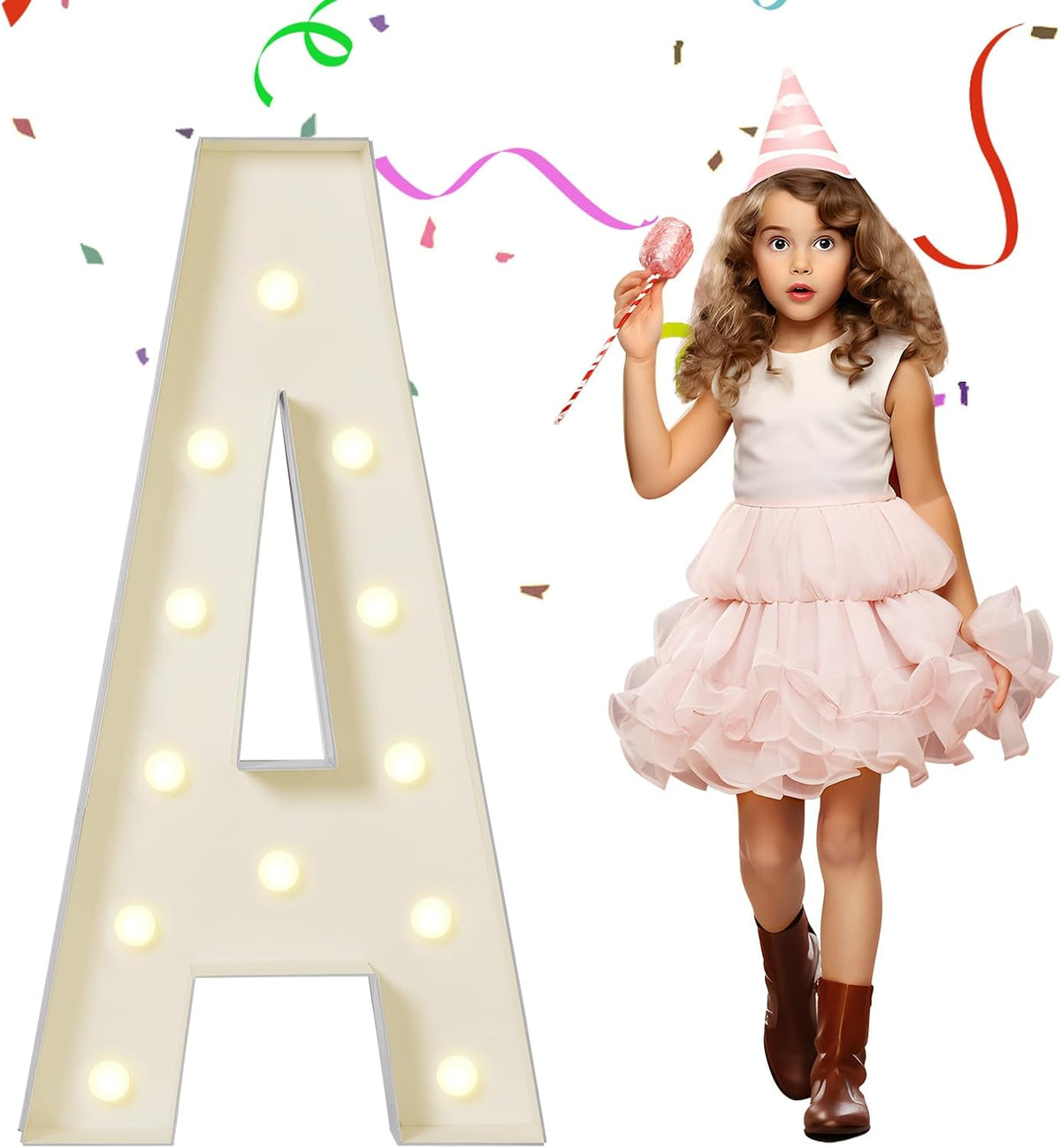 eufony Marquee Letters 4 Feet Tall, 4 FT Marquee Light Up Letters, Giant Light Up Letters 4FT for