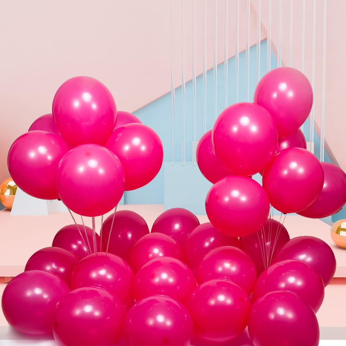 300 Pack Hot Pink Balloons 12 inch Dark Pink Latex Party Balloon Bulk for Various Party Events