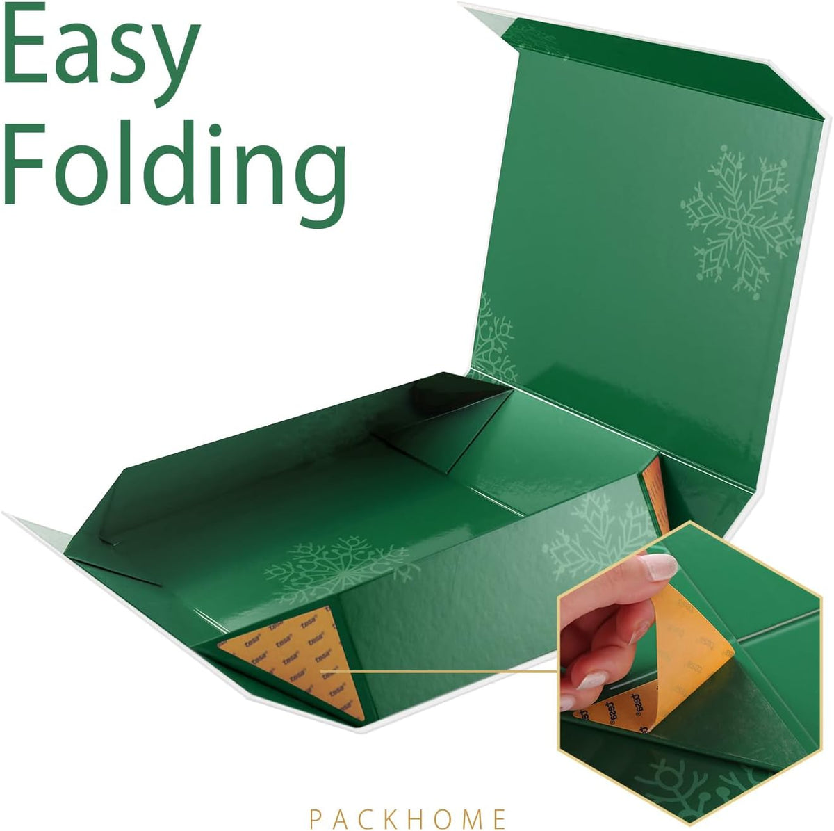 PACKHOME 6 Christmas Gift Boxes 13x9.7x3.4 Inches, Large Gift Boxes with Lids, Sturdy Shirt Boxes