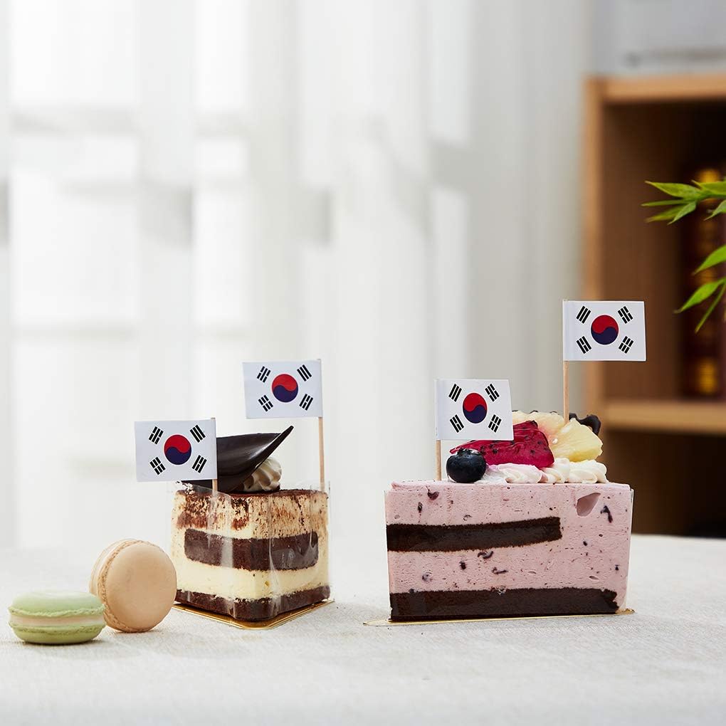 South Korea Flag Korean Flag, Small Mini South Korean Toothpick Flags for Food, Cupcakes