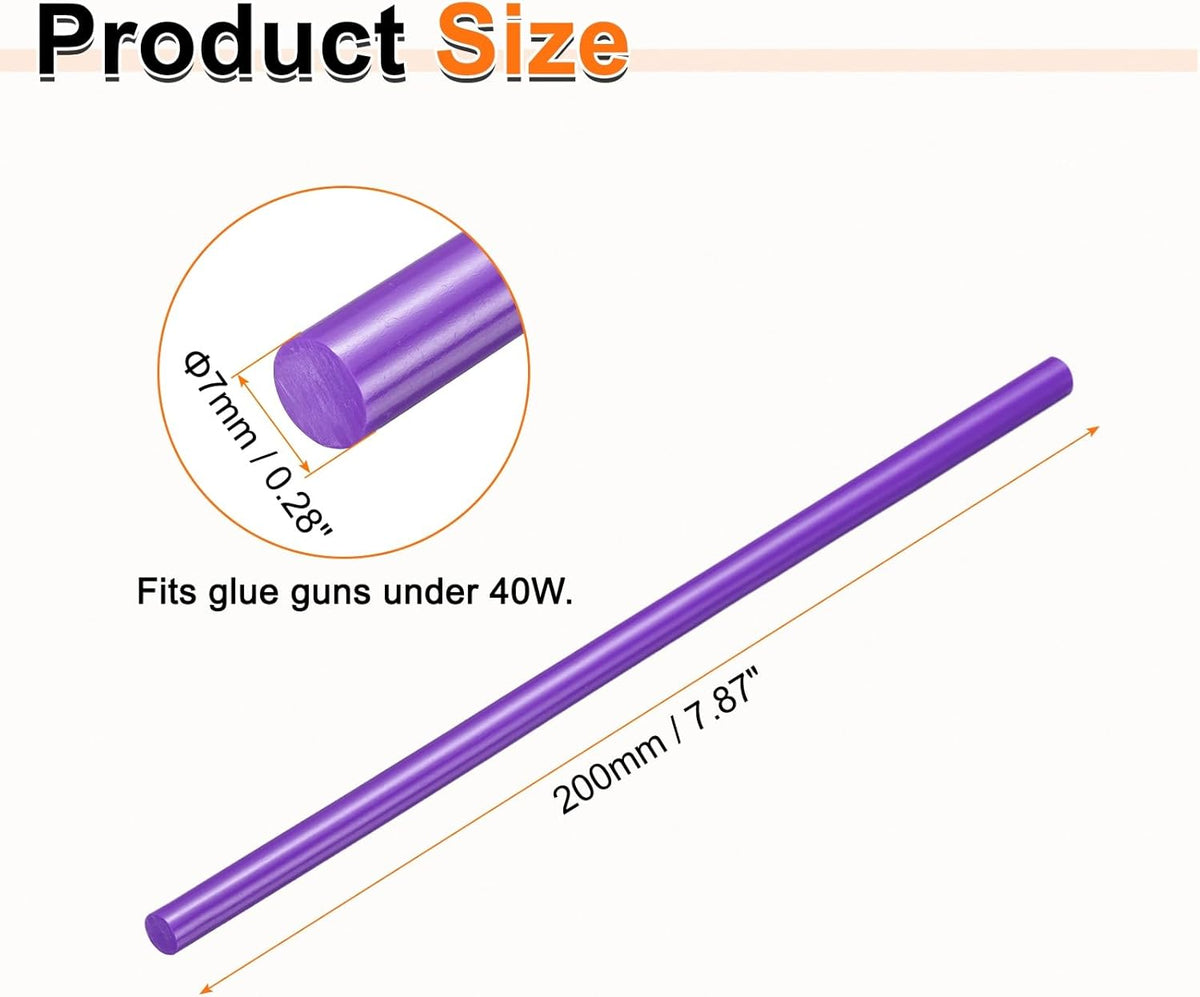 HARFINGTON 10pcs Hot Glue Sticks 0.28" Dia x 7.87" Long EVA Mini Hot Melt Adhesive Glue Stick for
