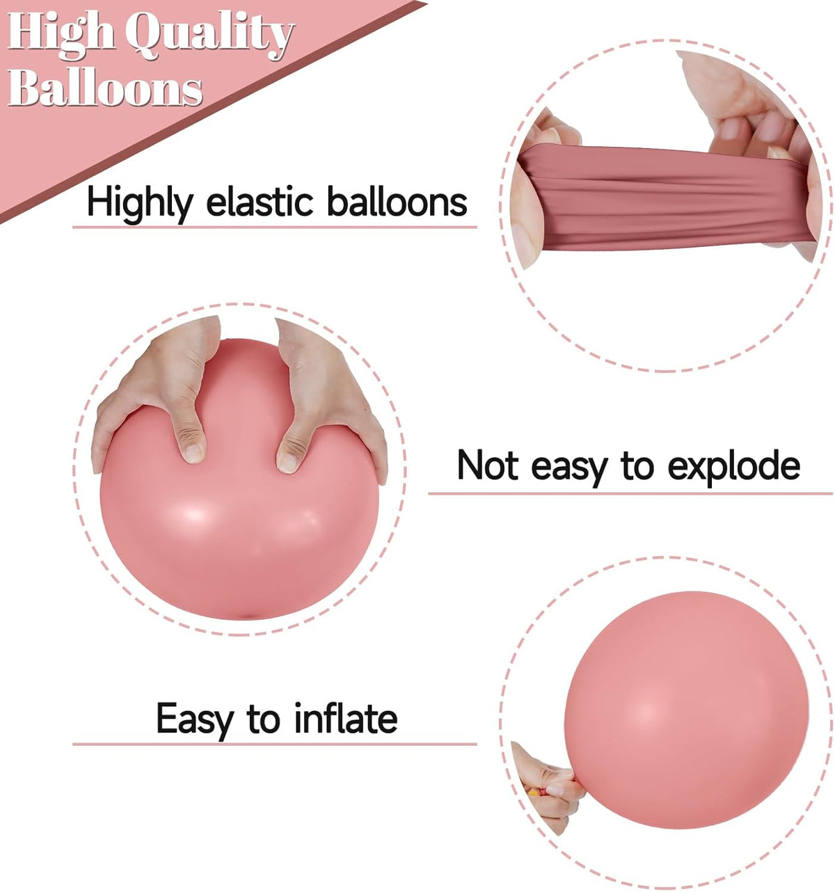 68 Pcs Retro Pink Nude Party Balloons 12Inch Dusty Pink Metallic Rose Gold Balloon Beige Blush