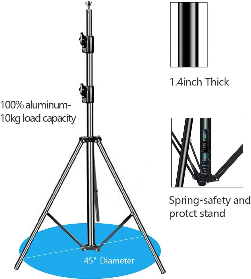SLOW DOLPHIN Photo Video Studio 12ft (W) x 10ft (H) Heavy Duty Adjustable Photography Backdrop