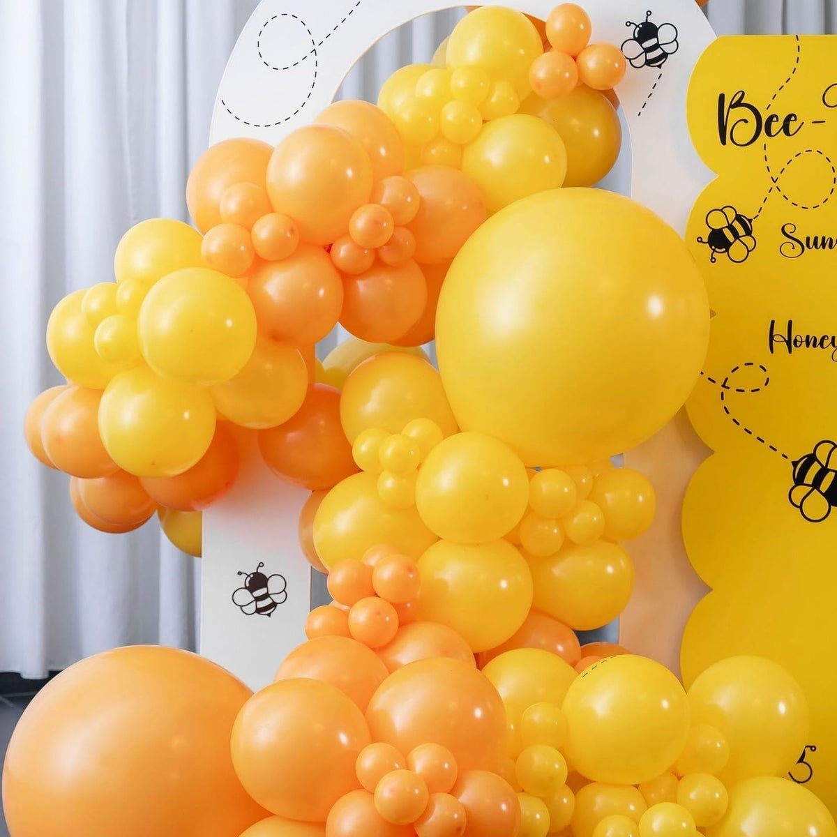 Paready Yellow and Gold Balloon Set - 50Pcs 12 Inch Metallic Gold Confetti and Light Lemon Latex