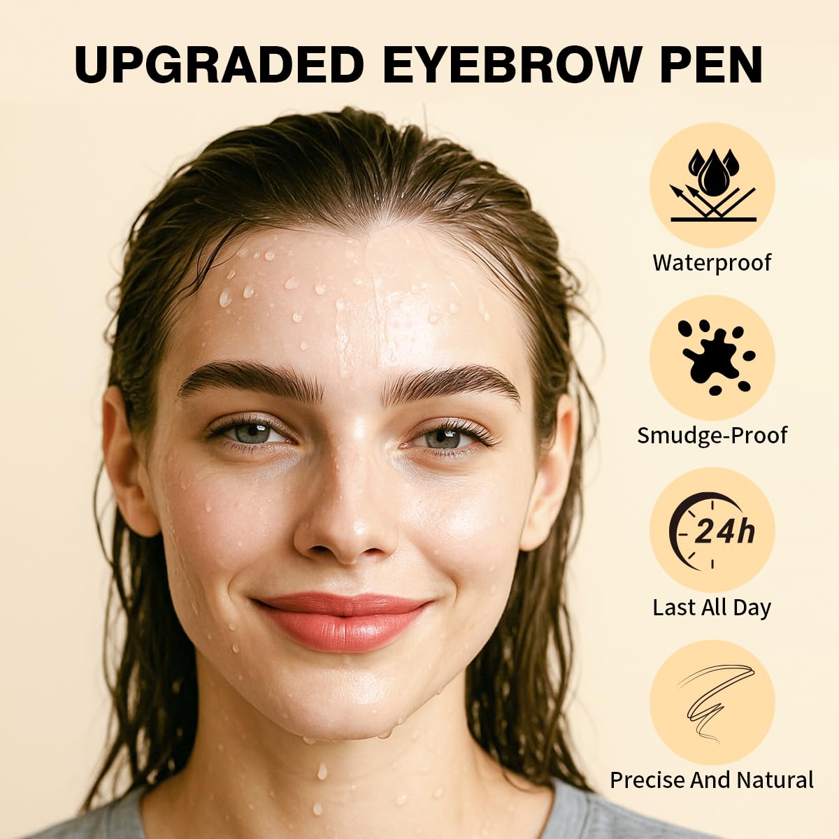 Eyebrow Pencils for Women - Microblading Eyebrow Pencil 2-In-1 Dual-Ended Eyebrow Pen with Precise