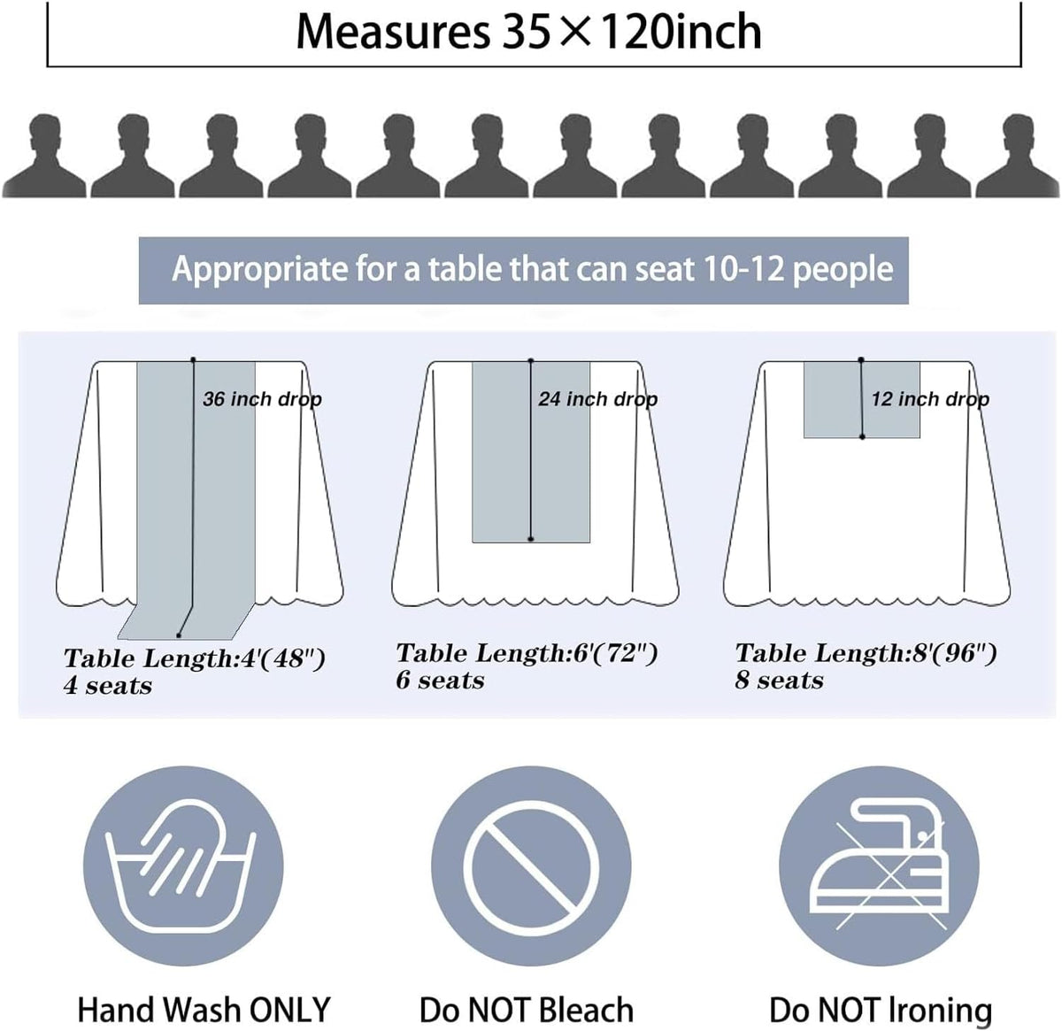 8 Pack 10Ft Cheesecloth Table Runner 35x120 inch White Boho Gauze Long Table Cloth Wrinkled Sheer